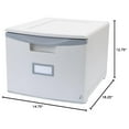 thumbnail image 2 of Plastic One-Drawer File Cabinet – Locking Document Organizer for Home and Office, Gray, 1-Pack (61251B01C) 1-Drawer, No Casters Grey/Dark Grey, 2 of 4