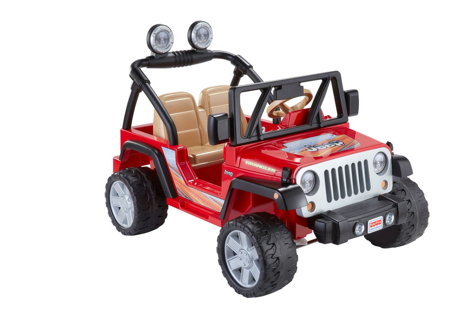 Power Wheels Jeep Wrangler Ride-On Vehicle - Lava Red & Black
