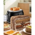 thumbnail image 4 of Western Texas Star Vintage Small Toaster Cover 2 Slice, Kitchen Appliance Covers, Farmhouse Brown Wood Grain Toaster Oven Cover with Loop, Bread Machine Cover Polyester Dust Cover Protection, 4 of 4