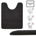 thumbnail image 6 of Tripumer U-Shape Memory Foam Toilet Rug Contour Bathroom Rug 20 x 24 inch Absorbent Mat Floor Carpet Bathroom Rugs Mat for Toilet Base Black, 6 of 7