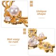 thumbnail image 2 of Miangastore Nose Rings Golden Metal 2Pack 1.3x0.4In, 2 of 9