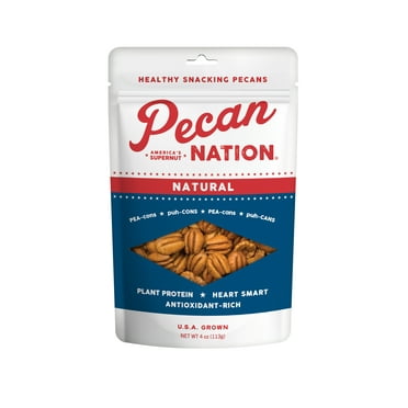 Pecan Nation Natural Snacking Pecans, 4 oz Resealable Bag