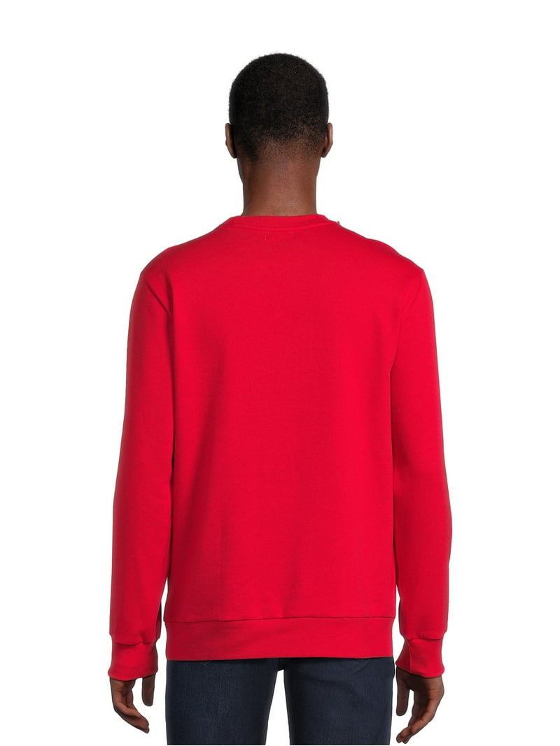 Holiday Time Men's Santa VIP Crewneck Fleece Sweatshirt, Sizes S