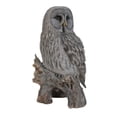 thumbnail image 3 of Hi-Line Gift Ltd Statue de Hibou sur Souche, Gris, 3 of 4
