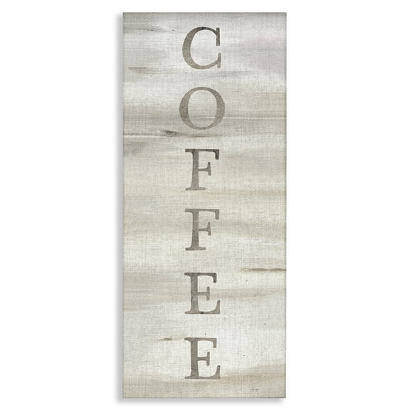 Stupell Industries Rustic Vertical Coffee Food & Beverage Painting Gallery Wrapped Canvas Art Print Wall Art, 10 x 24