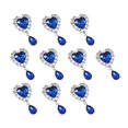 thumbnail image 1 of 10x Botones de diamantes de imitación BLESIY Adornos de espalda plana para vestido de novia, 1 of 7