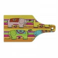 thumbnail image 1 of Animal Cartoon Cutting Board, Funky Floral EasternColorful Hand Drawn Fantasy, Decorative Tempered Glass Cutting and Serving Board, Wine Bottle Shape, Multicolor, by Ambesonne, 1 of 1
