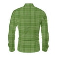 thumbnail image 4 of UVEASISHA Men's Plaid Long Sleeve Shirt Button Down Casual Business Work Shirts Slim Fit Fashion Office Dress Shirt Lightweight Shacket for Men Green L, 4 of 9