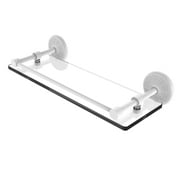 Monte Carlo 16 Inch Tempered Glass Shelf with Gallery Rail