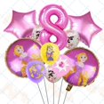thumbnail image 3 of Globo enredado para fiesta de cumpleaños de niña, regalo, decoración del hogar, globo de látex rosa de Rapunzel de 12 pulgadas, decoración para baby shower y boda, 3 of 5