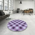 thumbnail image 4 of Ahgly Company Machine Washable Indoor Square Transitional Mauve Purple Area Rugs, 6' Square, 4 of 7