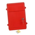 thumbnail image 2 of Caja de recolección de buzón de buzón montada en la pared casa con bloqueo de llave y llave de llave para la votación de revistas residenciales al Rojo, 2 of 8