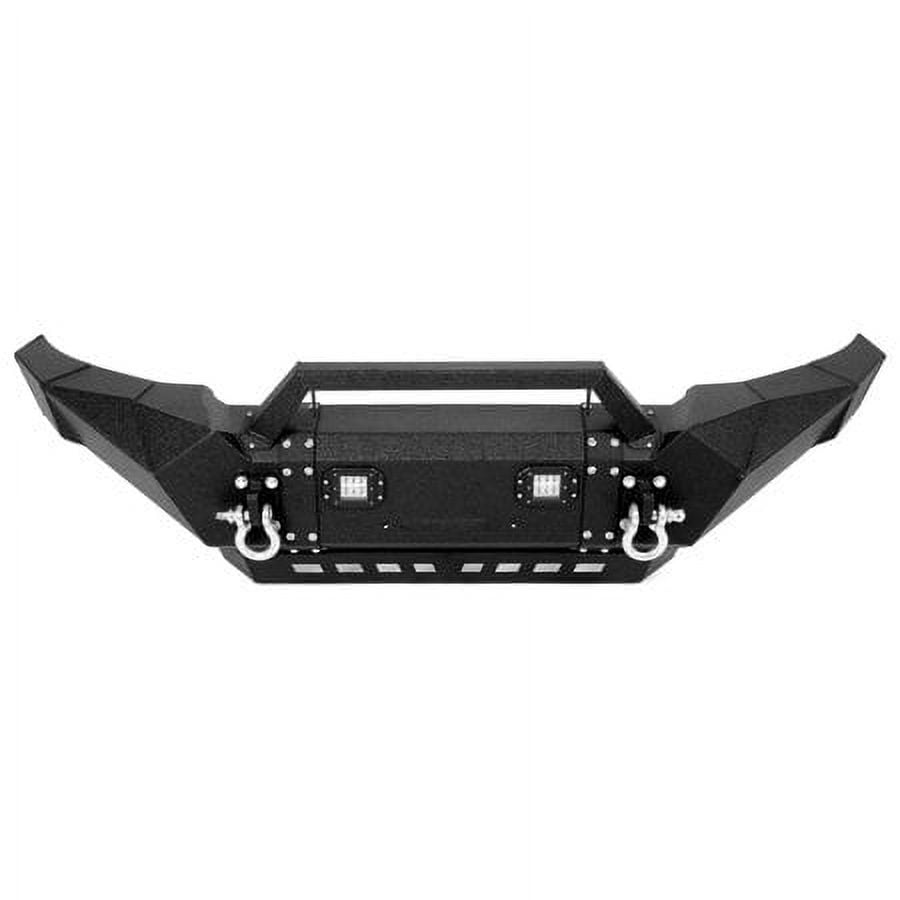 Kojem Front Bumper for 2005-2015 Toyota Tacoma w/ Winch Plate & LED Lights & D-rings 3 Piece Powder Coated