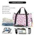 thumbnail image 5 of Honeii Pink bows Print Gym Bag,Carry on Weekender Overnight Bag, Travel Duffel Bags, Personal Item Travel Bag,Tote Bag,Workout Dance Bag, 5 of 7