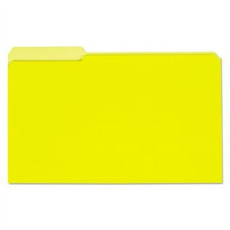 UPC 087547153048 product image for Interior File Folders  1/3-Cut Tabs  Legal Size  Yellow  100/Box | upcitemdb.com