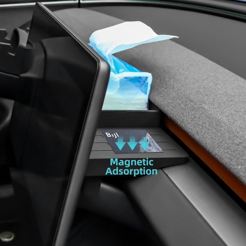 For Tesla Model Y Juniper 2025 Model 3 Highland 2024 Centre Console Organiser Storage Box Behind Screen Storage Box Dashboard Hi