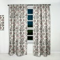 thumbnail image 2 of Designart 'Abstract Retro Design XXII' Mid-Century Modern Curtain Panel, 2 of 5