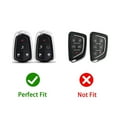 thumbnail image 2 of Key Cover Case, Zinc Alloy Smart Remote Key Fob Case Protector Shell Compatible with Cadillac Escalade CTS SRX XT5 ATS STS CT6 4/5-Buttons 2015-2019, 2 of 8