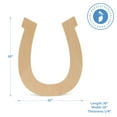 thumbnail image 2 of Wood Horseshoe Cutout, 16 Inches, Pack of 12, Use as Horse Birthday Party Supplies or Rustic Farmhouse Décor, By Woodpeckers, 2 of 5