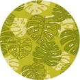 thumbnail image 1 of Ahgly Company Indoor Round Patterned Dark Yellow Green Area Rugs, 6' Round, 1 of 6