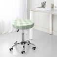 thumbnail image 7 of Fotbe Green Checkboard Stool Covers Round,Waterproof Round Bar Stool Covers Bar Chair Covers Washable Stool Cushion Slipcover for 12-14 Inch Chair-14 inch, 7 of 7