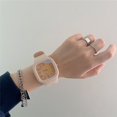 thumbnail image 3 of Reloj cuadrado de cuarzo estilo universitario para mujer, reloj electrónico con unicornio para estudiantes, 3 of 6