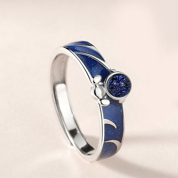 Adjustable Copper Astronaut and Planet Couple Rings, Unique Matching Design, Gift for Him and Her