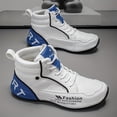 thumbnail image 6 of Men's High-Top Sneakers - Lace-Up Sneakers with Arch Support and EVA Cushioning - Breathable Fitness, Basketball, Running Shoes - All-Season Anti-Slip Sole - Lace-Up Closure with White Laces, 6 of 9