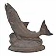thumbnail image 3 of Fish Doorstop Distressed Brown Cast Iron Nautical Home Decor 7.75" Tall, 3 of 4