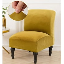 Armless Chair Slipcover Stretch, Velvet Spandex Slipper Chair Covers Accent Chair Cover Armchair Covers Furniture Protector Covers Removable Washable for Home Hotel Living Room