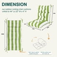 thumbnail image 6 of XXLYY Outdoor High Back Chair Cushions 2-Pack, 44”x22”x4” Waterproof Fade-Resistant Cushions with Ties for Adirondack & Rocking Chairs, 6 of 7