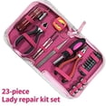 thumbnail image 2 of Women's 23-Piece Pink Tool Set with Pink Nylon Storage Case for DIY and Home Repair, 2 of 5