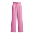 thumbnail image 6 of Tsivenald Womens Satin Wide Leg Pants High Waist Front Pleated Loose Baggy Solid Color Elegant Office Dress Trousers, 6 of 6