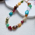 thumbnail image 6 of NICKSUN Boho Vintage Contrast Color Resin Beaded Choker Necklace, Irregular Multicolor Stone Collar Jewelry, Ethnic Exotic Vacation Statement Necklace, 6 of 7