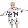 thumbnail image 3 of Schnauzer Dogs Blanket Hoodies for Kids 6-13YR Oversize Wearable Blanket Hoodies for Boys Girls Teens, 3 of 7
