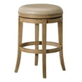 thumbnail image 1 of Open Box Maven Lane Bar Stool, Weathered Oak Finish w/ Avanti Vegan Leather, 1 of 7