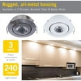 thumbnail image 4 of Armacost Lighting 2" Soft White Recessed LED Swivel Puck Light, Brushed Steel, 4 of 5