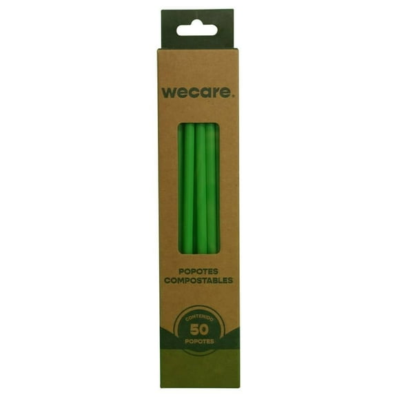 Popotes Compostables We Care 50 piezas