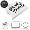 thumbnail image 3 of Sweet Jojo Designs Bear Mountain Blue and Black Fleece Milestone Baby Blanket 3 Piece Set, 3 of 6