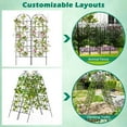 thumbnail image 6 of Laijoy Metal Garden Trellis for Climbing Plants, 2 Pack Fence Trellis Panels, 71" Tall Retro Style Cucumber Trellis, Decorative Plant Support Stand, 6 of 8