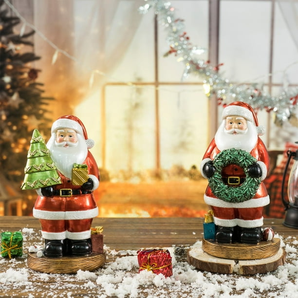 Decoraciones Decorativas Xihbxyly En Papá Noel En hogar Regalos navideños Artesanías En resina