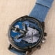 thumbnail image 5 of EeaseMX Oulm 3548 Reloj de pulsera de cuarzo para hombre y niño, con esfera redonda grande y doble horario, correa de tela (azul), 5 of 7