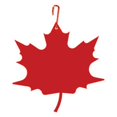 thumbnail image 1 of Village Wrought Iron HOS-40R Red Maple Leaf Silhouette Decoration, 1 of 3