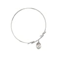 thumbnail image 2 of 7 1/2 inch Round Double Loop Bangle Bracelet w/ St. Stephen the Martyr in Sterling Silver, 2 of 3