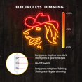 thumbnail image 4 of Letrero de neón ZLOOREE Golden Retriever con sombrero de vaquero LED, 4 of 8