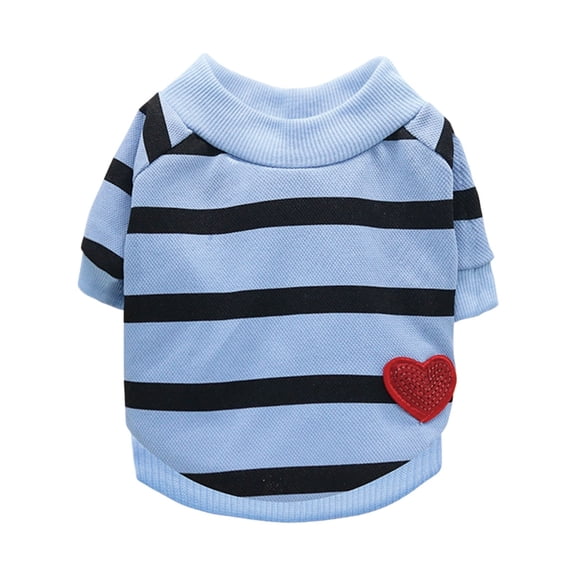 fsxdhpcsgfc Lightweight Pet Clothing Soft Comfortable And Breathable Suitable For Spring And Summer Wear For Small Cats And Dogs Featuring A Striped Heart Design. Pet Clothes for Medium Dogs Male Pet