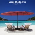 thumbnail image 4 of EastVita 15'x9' Extra-Large Patio Umbrella with UV-Resistant Canopy and Heavy-Duty Steel Frame, 4 of 7