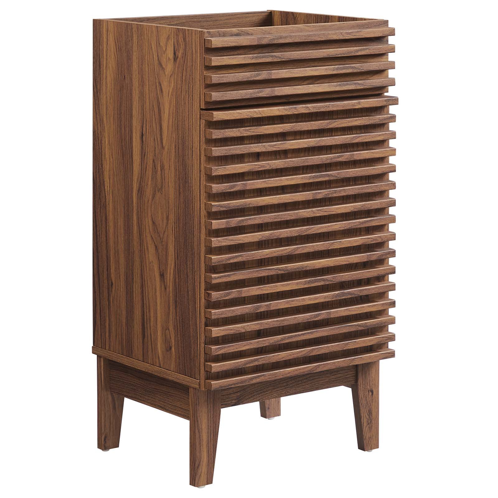 Modway Render 18" Bathroom Vanity Cabinet (Sink Basin Not Included) in Walnut