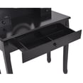 thumbnail image 5 of Topbuy Mirrored Dressing Table Wooden Vanity Makeup Unit w/ Cushioned Stool Black, 5 of 6