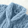 thumbnail image 4 of JUNWELL BLVB Women‘s Plush Long Robe Soft Bathrobe Button Up Housecoat Fuzzy Fleece Warm Winter Robe Sleepwear with Pockets, 4 of 7